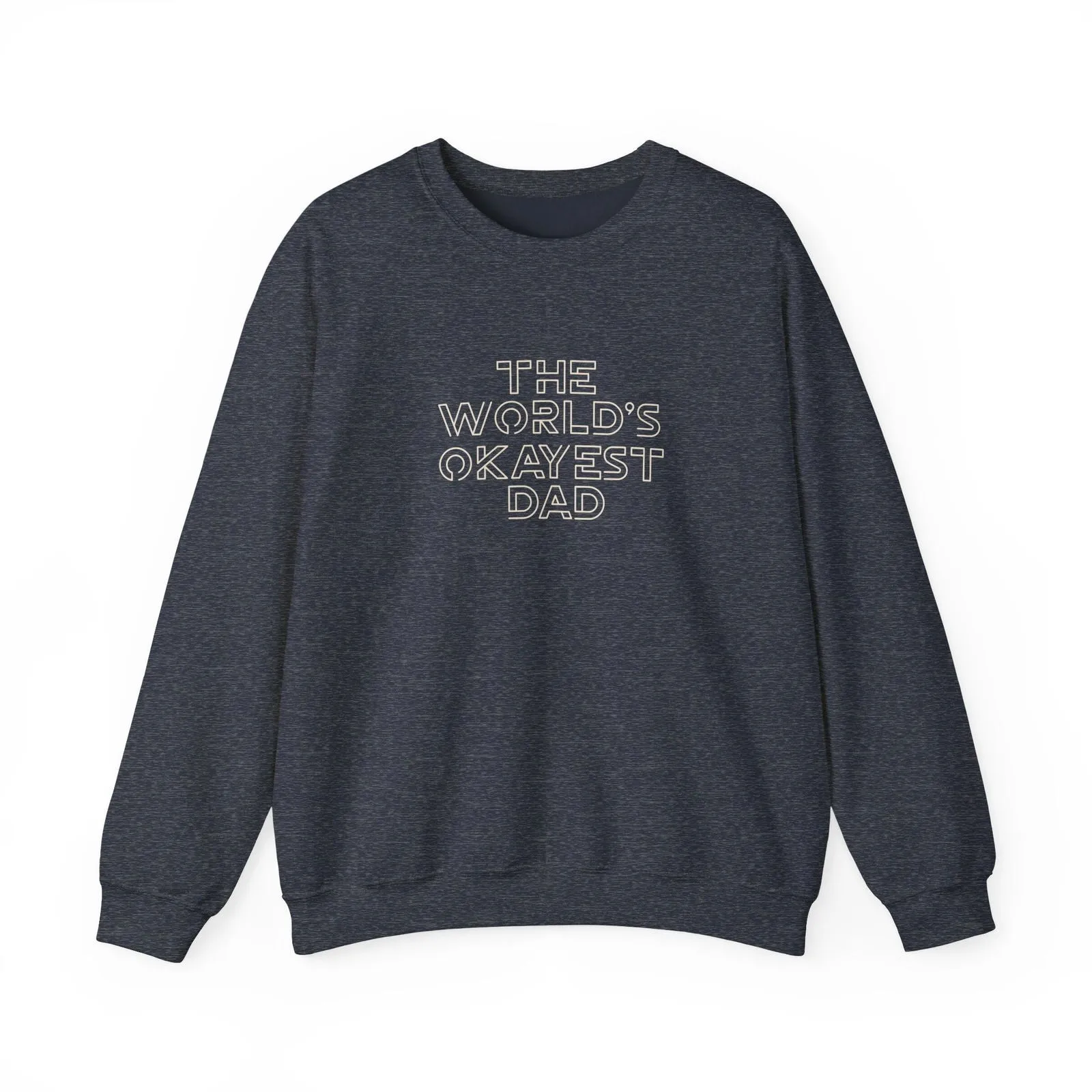 World's Okayest Dad Joke Unisex Heavy Blend™ Crewneck Sweatshirt