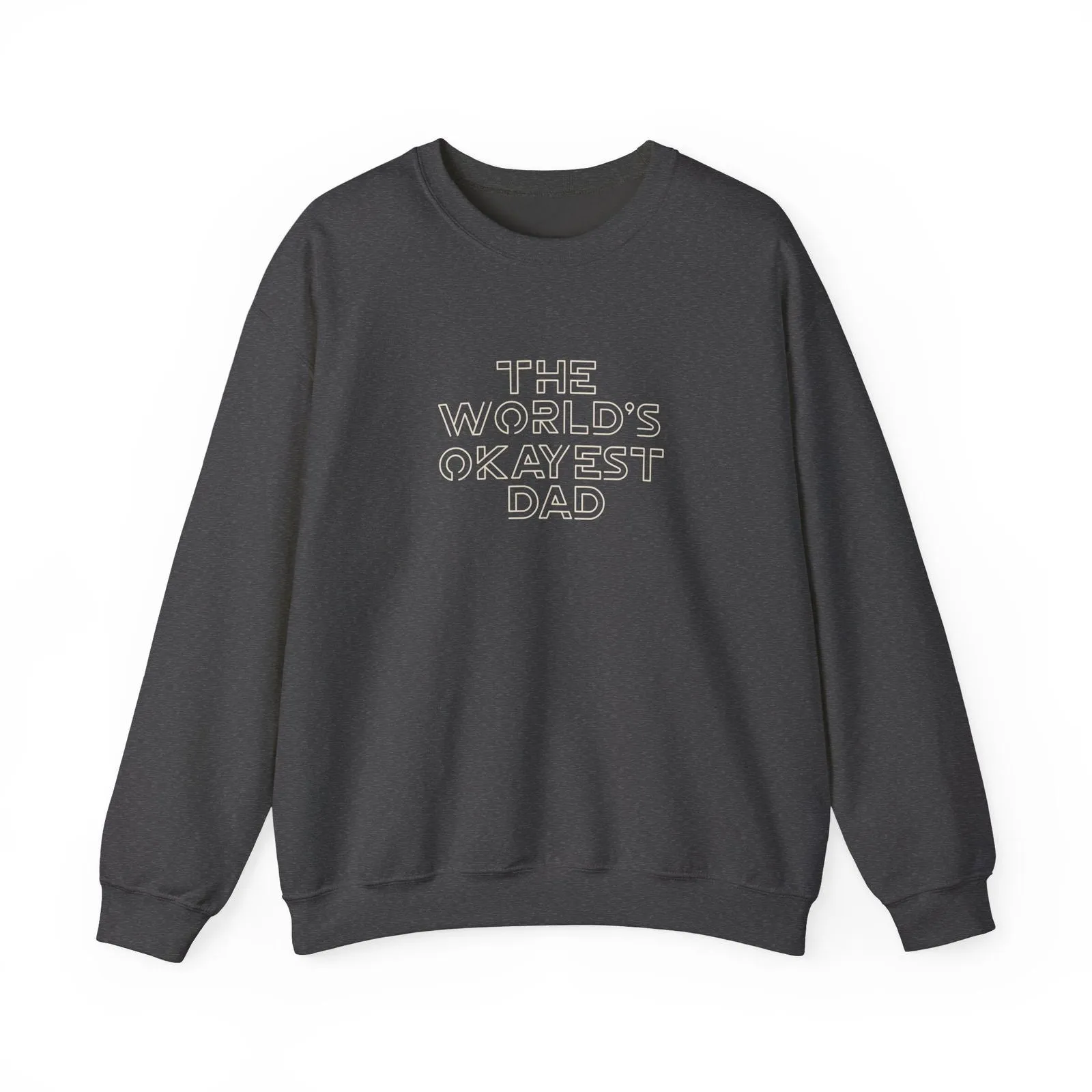World's Okayest Dad Joke Unisex Heavy Blend™ Crewneck Sweatshirt