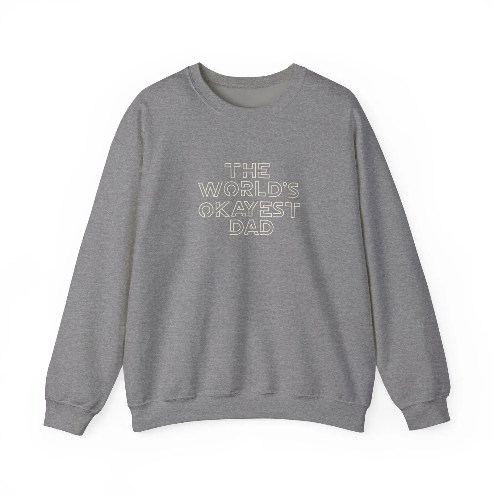 World's Okayest Dad Joke Unisex Heavy Blend™ Crewneck Sweatshirt