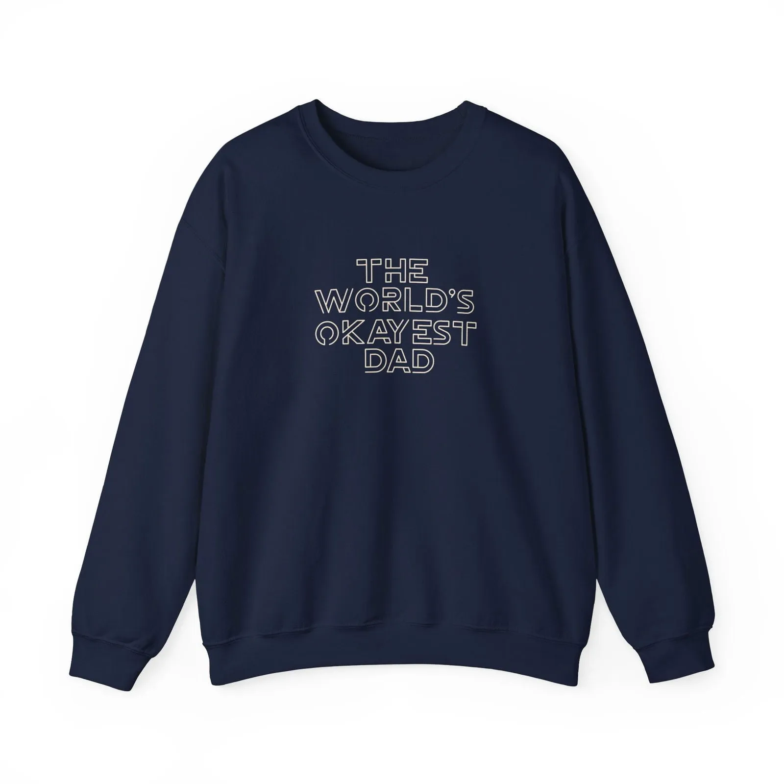 World's Okayest Dad Joke Unisex Heavy Blend™ Crewneck Sweatshirt