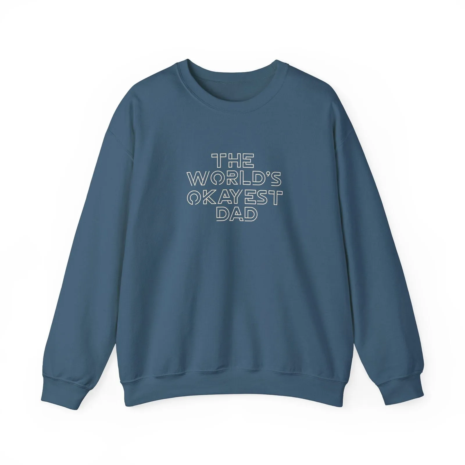 World's Okayest Dad Joke Unisex Heavy Blend™ Crewneck Sweatshirt