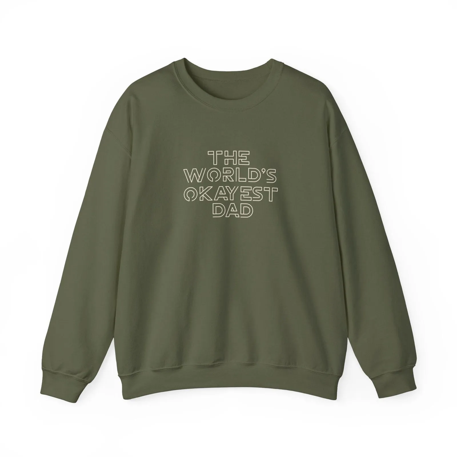 World's Okayest Dad Joke Unisex Heavy Blend™ Crewneck Sweatshirt