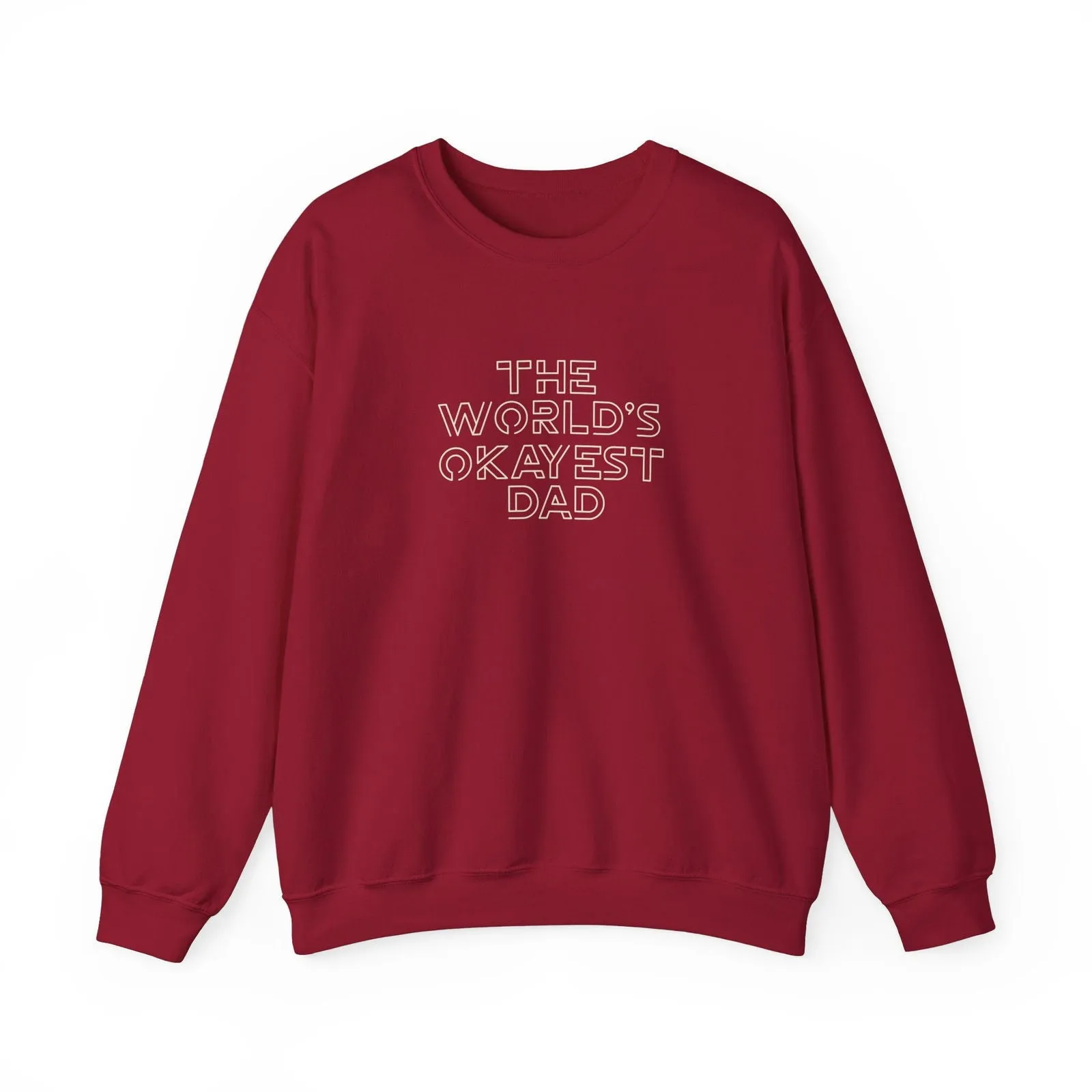 World's Okayest Dad Joke Unisex Heavy Blend™ Crewneck Sweatshirt