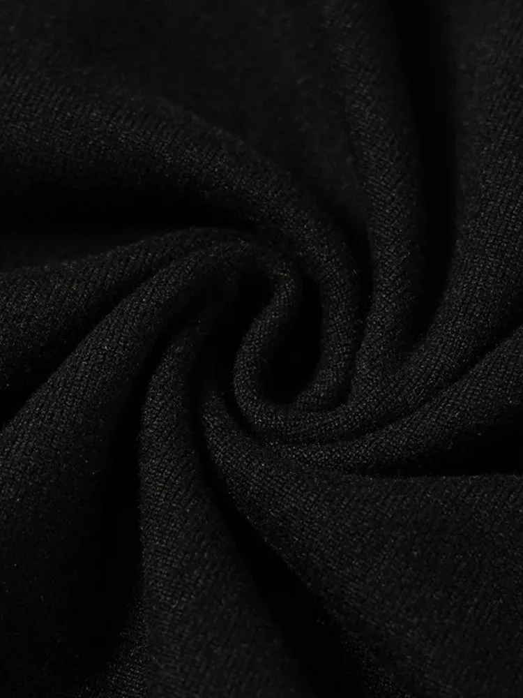 Y2K Turtleneck Bodycon Maxi Dress