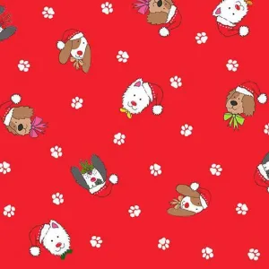 Yappy Christmas - Dog Head - Red