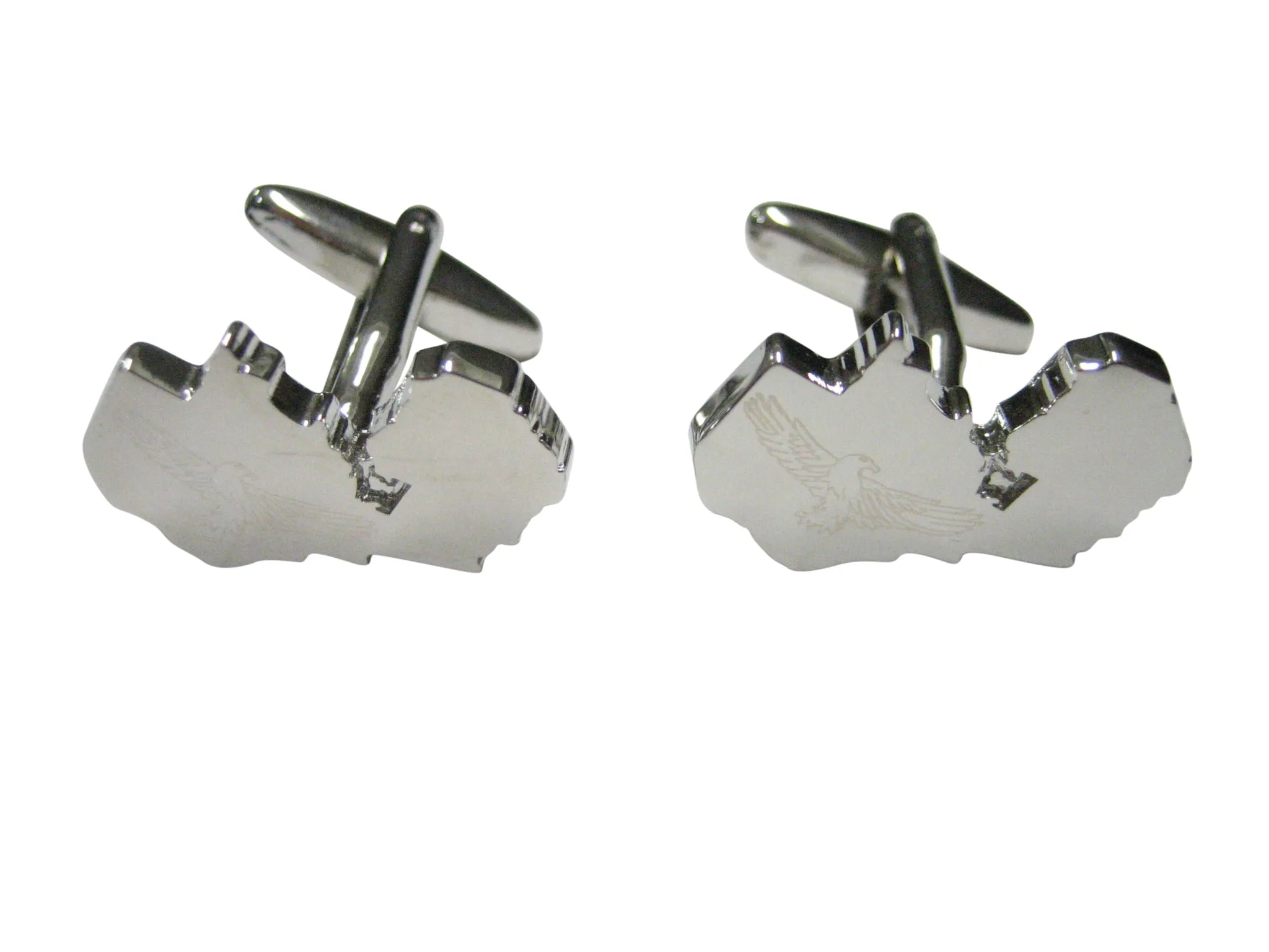 Zambia Map Shape and Flag Design Cufflinks