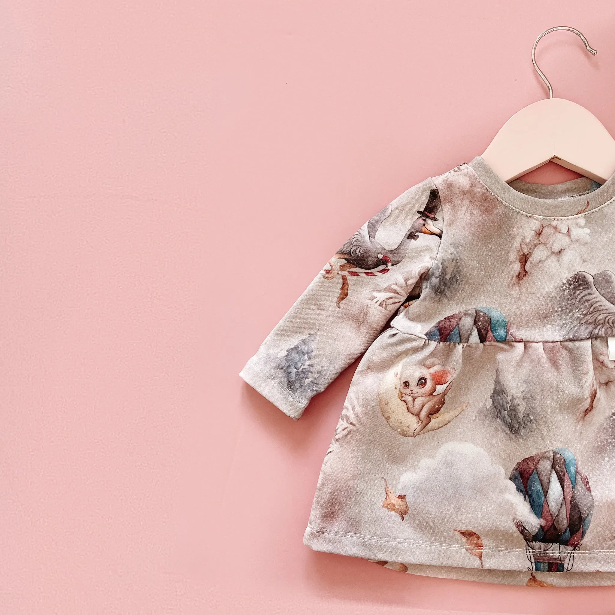 “Zoe” dress with Whimsical Creatures