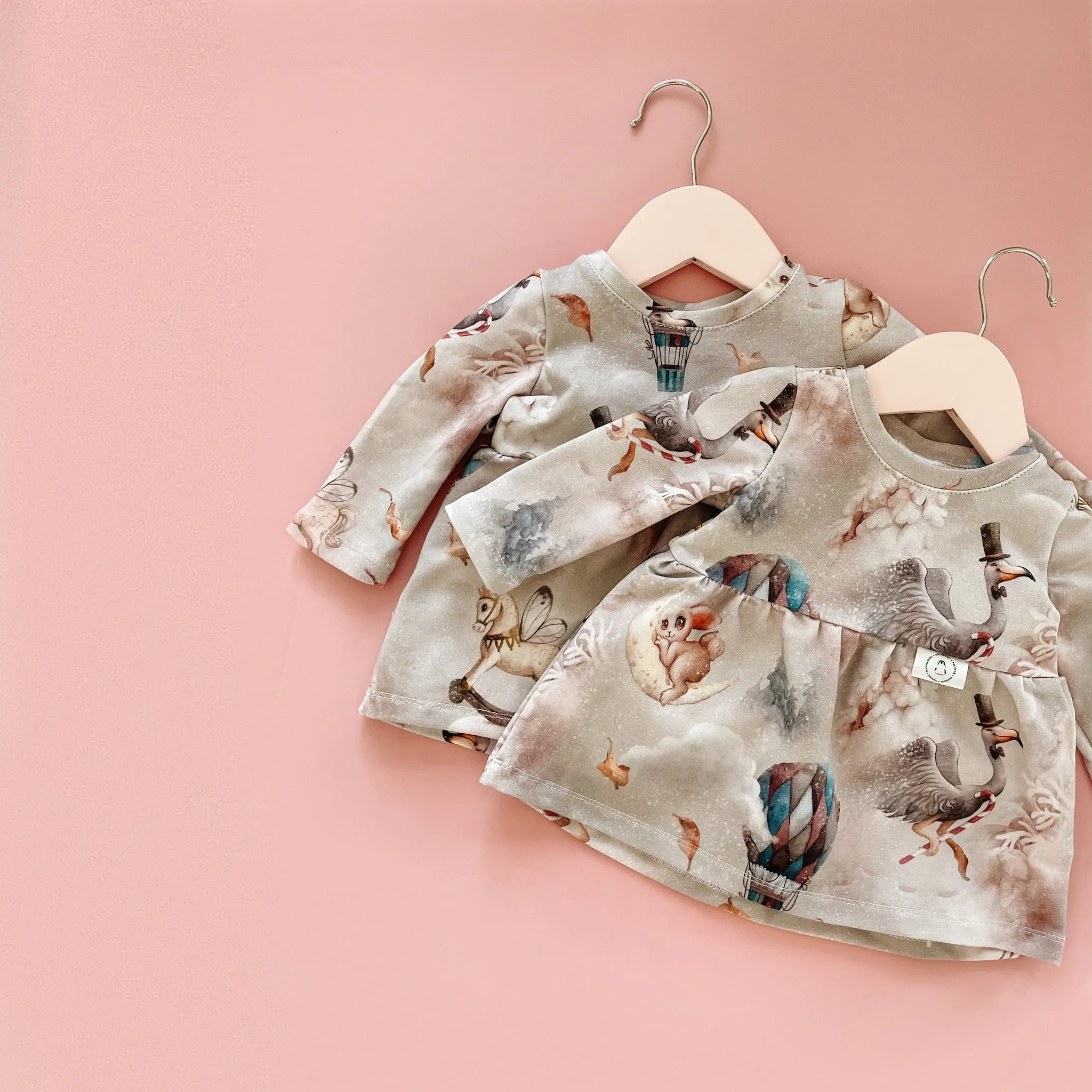 “Zoe” dress with Whimsical Creatures